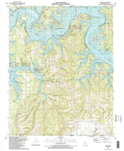 United States Geological Survey Lampe, MO (1989, 24000-Scale) digital map