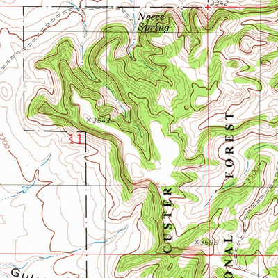 United States Geological Survey Lampkin Gulch, MT (1980, 24000-Scale) digital map