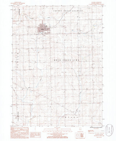 United States Geological Survey Lanark, IL (1985, 24000-Scale) digital map