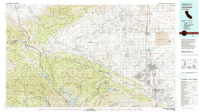 United States Geological Survey Lancaster, CA (1981, 100000-Scale) digital map
