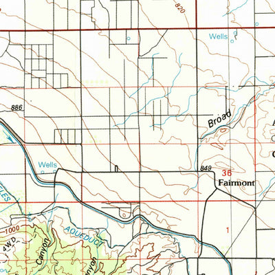 United States Geological Survey Lancaster, CA (1981, 100000-Scale) digital map