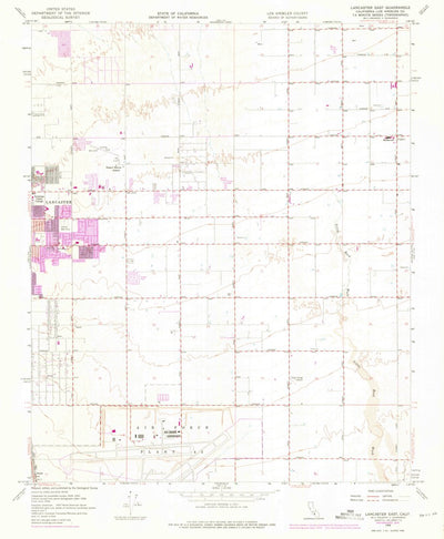 United States Geological Survey Lancaster East, CA (1958, 24000-Scale) digital map