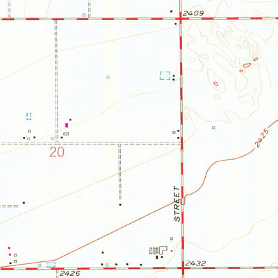 United States Geological Survey Lancaster East, CA (1958, 24000-Scale) digital map