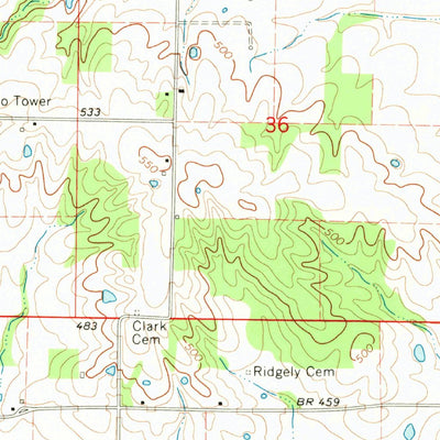 United States Geological Survey Lancaster, IL (1968, 24000-Scale) digital map