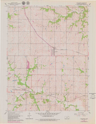 United States Geological Survey Lancaster, KS (1961, 24000-Scale) digital map