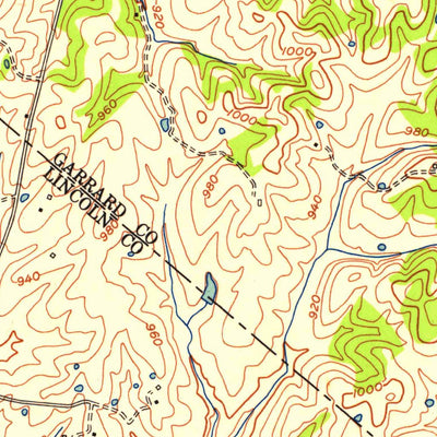 United States Geological Survey Lancaster, KY (1952, 24000-Scale) digital map