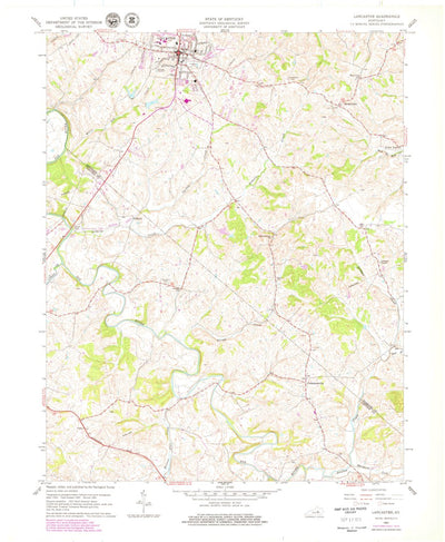 United States Geological Survey Lancaster, KY (1961, 24000-Scale) digital map