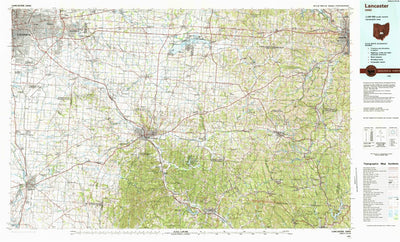 United States Geological Survey Lancaster, OH (1984, 100000-Scale) digital map