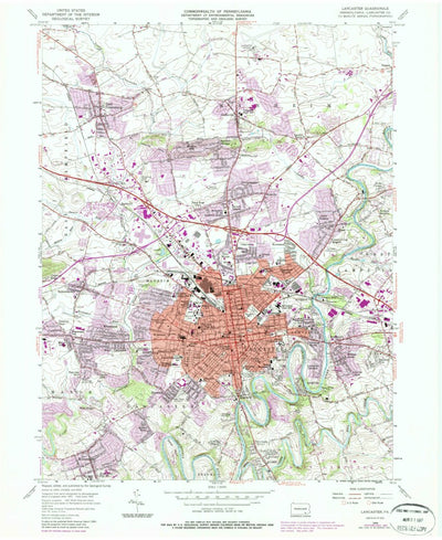 United States Geological Survey Lancaster, PA (1956, 24000-Scale) digital map