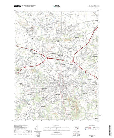 United States Geological Survey Lancaster, PA (2023, 24000-Scale) digital map