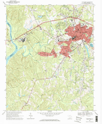 United States Geological Survey Lancaster, SC (1969, 24000-Scale) digital map