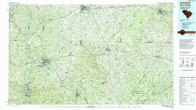 United States Geological Survey Lancaster, SC-NC (1986, 100000-Scale) digital map