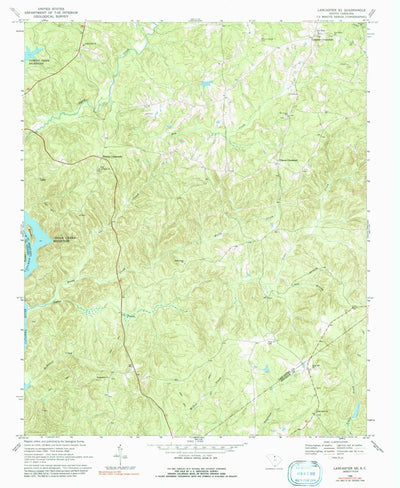 United States Geological Survey Lancaster SE, SC (1968, 24000-Scale) digital map