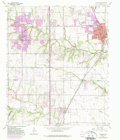 United States Geological Survey Lancaster, TX (1959, 24000-Scale) digital map