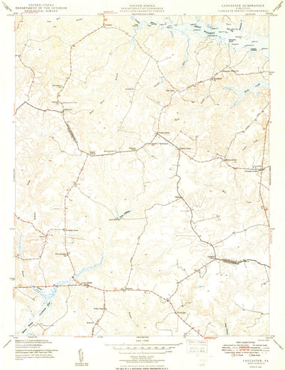 United States Geological Survey Lancaster, VA (1949, 24000-Scale) digital map