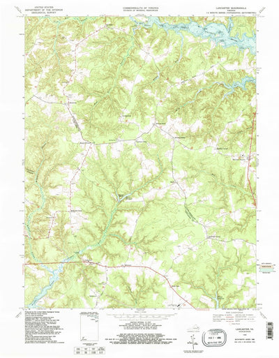 United States Geological Survey Lancaster, VA (1968, 24000-Scale) digital map