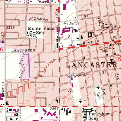 United States Geological Survey Lancaster West, CA (1958, 24000-Scale) digital map