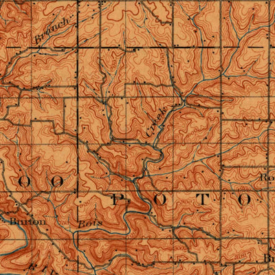 United States Geological Survey Lancaster, WI-IA-IL (1900, 125000-Scale) digital map
