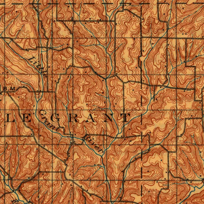United States Geological Survey Lancaster, WI-IA-IL (1908, 125000-Scale) digital map