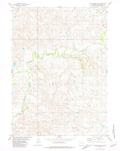 United States Geological Survey Lance Creek NW, WY (1981, 24000-Scale) digital map