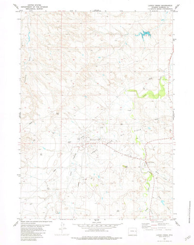 United States Geological Survey Lance Creek, WY (1981, 24000-Scale) digital map