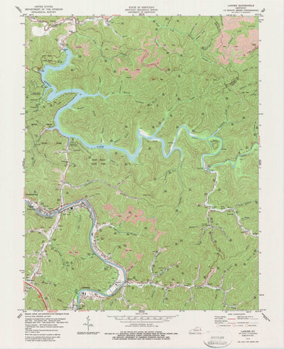 United States Geological Survey Lancer, KY (1978, 24000-Scale) digital map