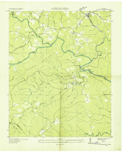 United States Geological Survey Lancing, TN (1935, 24000-Scale) digital map