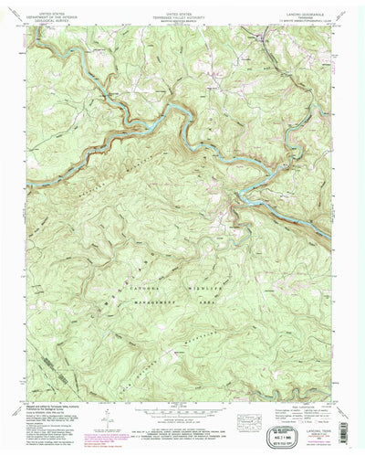 United States Geological Survey Lancing, TN (1952, 24000-Scale) digital map