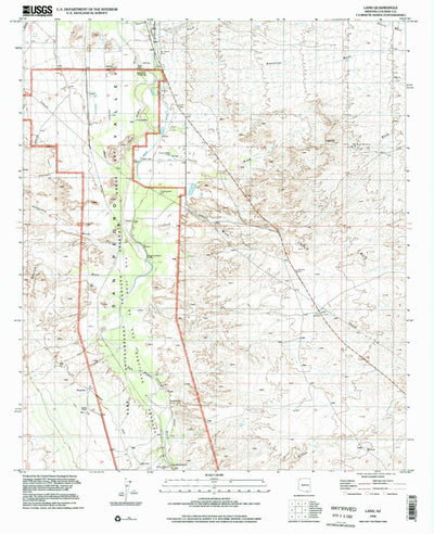 United States Geological Survey Land, AZ (1996, 24000-Scale) digital map