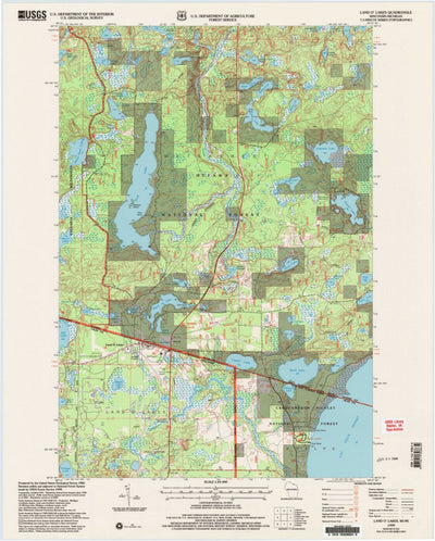 United States Geological Survey Land O' Lakes, WI-MI (1999, 24000-Scale) digital map
