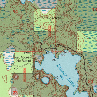 United States Geological Survey Land O' Lakes, WI-MI (1999, 24000-Scale) digital map