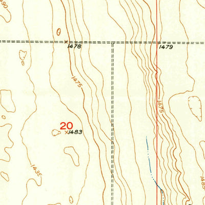 United States Geological Survey Landa, ND (1950, 24000-Scale) digital map