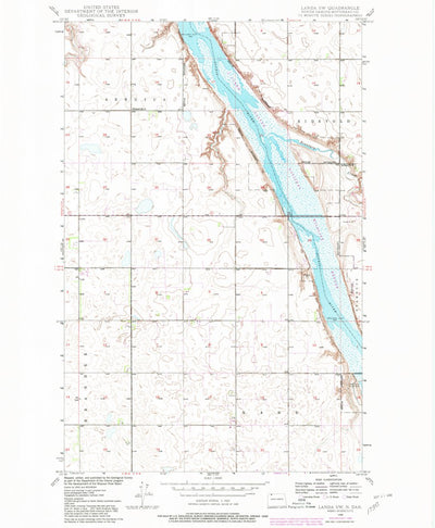 United States Geological Survey Landa SW, ND (1949, 24000-Scale) digital map