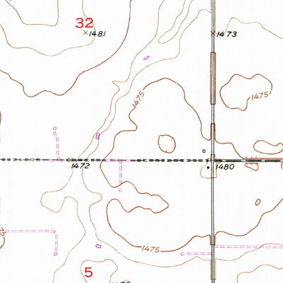 United States Geological Survey Landa SW, ND (1949, 24000-Scale) digital map
