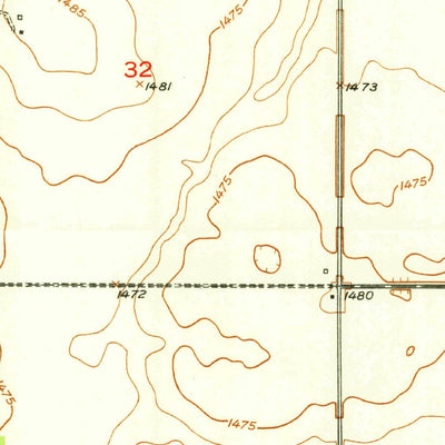 United States Geological Survey Landa SW, ND (1950, 24000-Scale) digital map