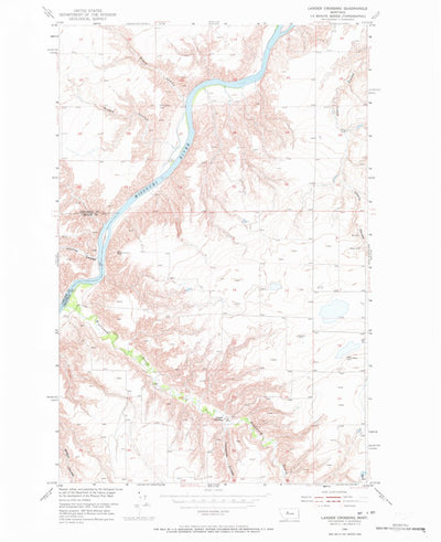 United States Geological Survey Lander Crossing, MT (1954, 24000-Scale) digital map