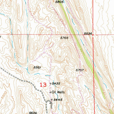 United States Geological Survey Lander NW, WY (1952, 24000-Scale) digital map