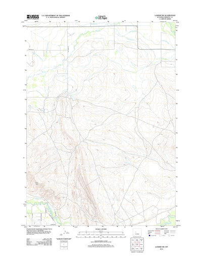 United States Geological Survey Lander NW, WY (2012, 24000-Scale) digital map