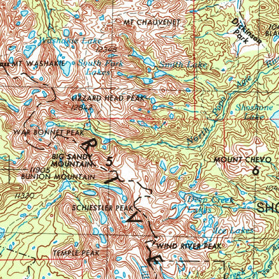 United States Geological Survey Lander, WY (1955, 250000-Scale) digital map