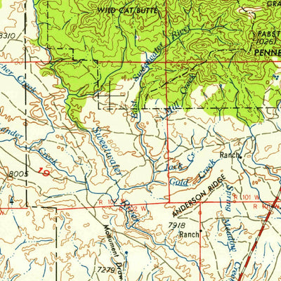 United States Geological Survey Lander, WY (1958, 250000-Scale) digital map