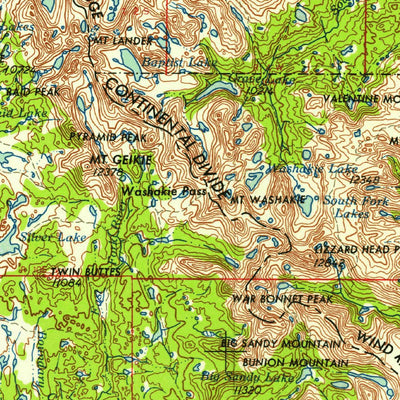 United States Geological Survey Lander, WY (1958, 250000-Scale) digital map