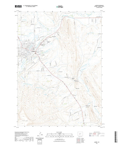 United States Geological Survey Lander, WY (2021, 24000-Scale) digital map