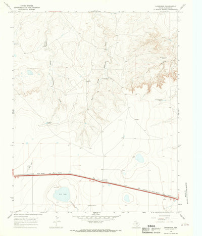 United States Geological Survey Landergin, TX (1966, 24000-Scale) digital map