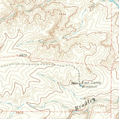 United States Geological Survey Landergin, TX (1966, 24000-Scale) digital map