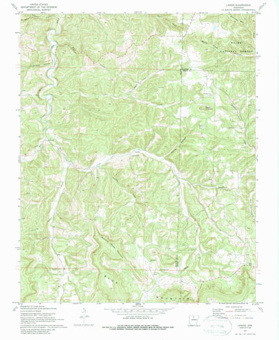 United States Geological Survey Landis, AR (1972, 24000-Scale) digital map