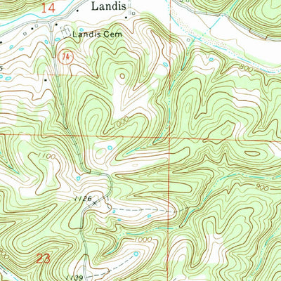 United States Geological Survey Landis, AR (1972, 24000-Scale) digital map