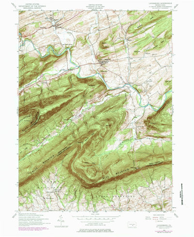 United States Geological Survey Landisburg, PA (1952, 24000-Scale) digital map