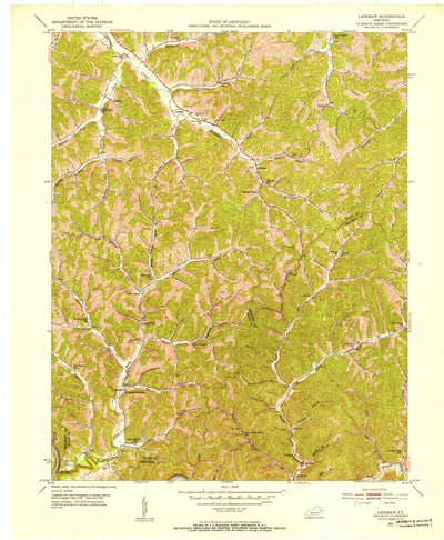 United States Geological Survey Landsaw, KY (1951, 24000-Scale) digital map