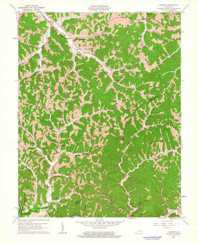 United States Geological Survey Landsaw, KY (1961, 24000-Scale) digital map