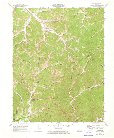 United States Geological Survey Landsaw, KY (1971, 24000-Scale) digital map